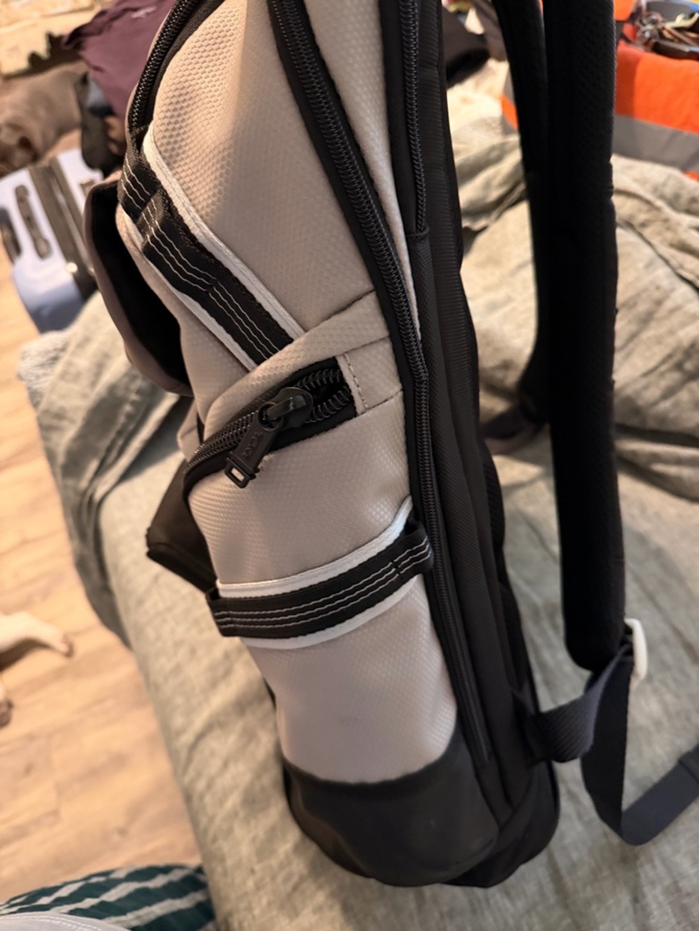 Tumi Men's Beige and Taupe Multi-Pocket Backpack - Picture 5 of 7